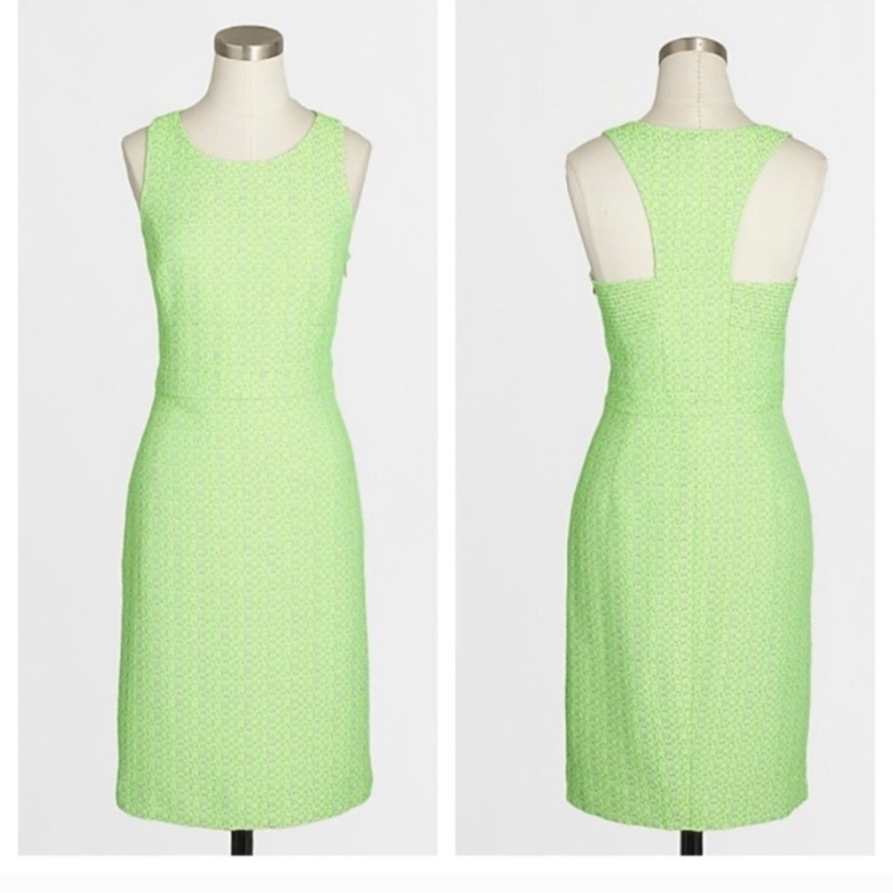 J Crew Neon Razorback Wool Dress Size 10 NWT